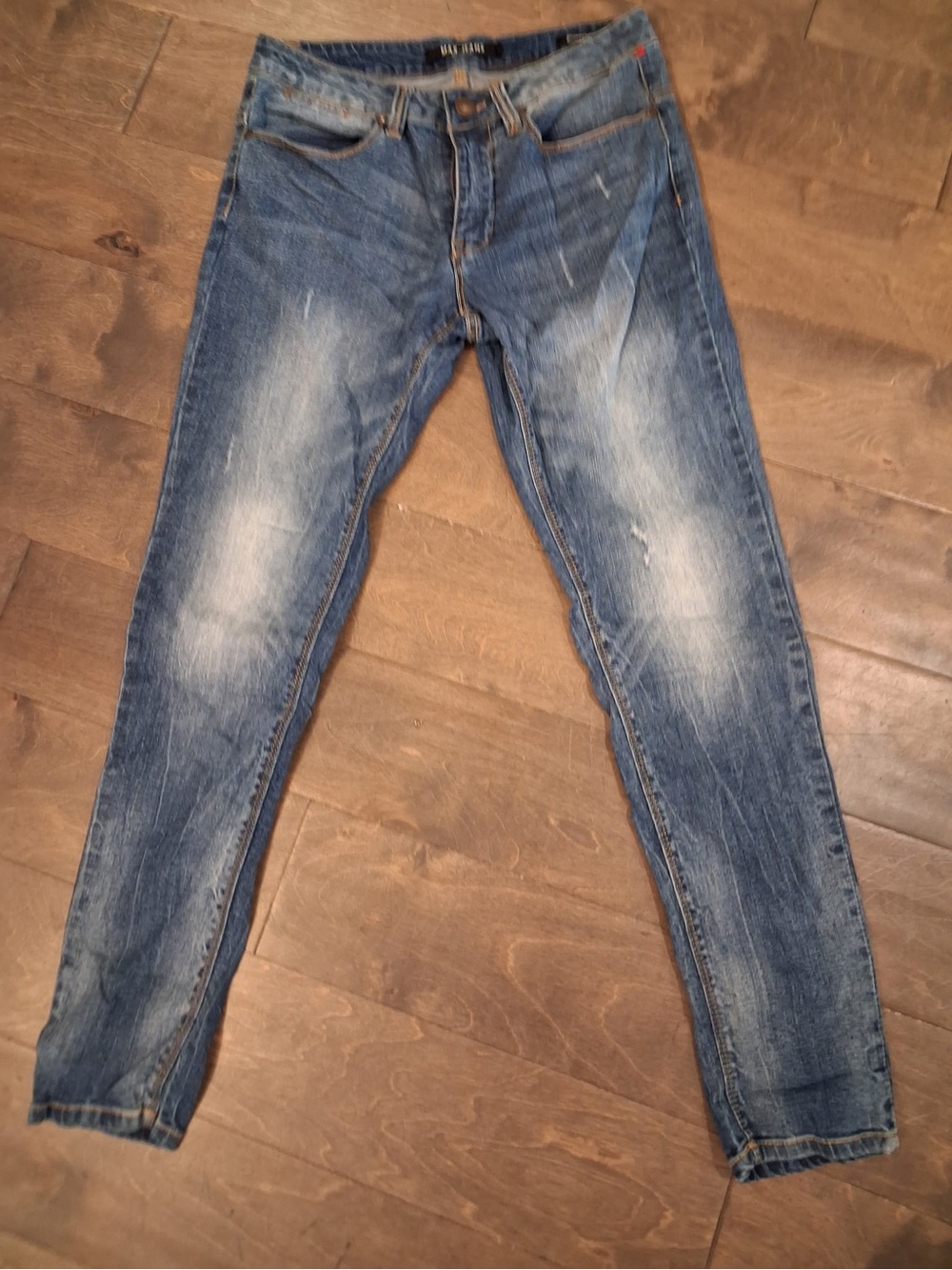 Max Jeans women’s Skinny Distressed Blue Denim